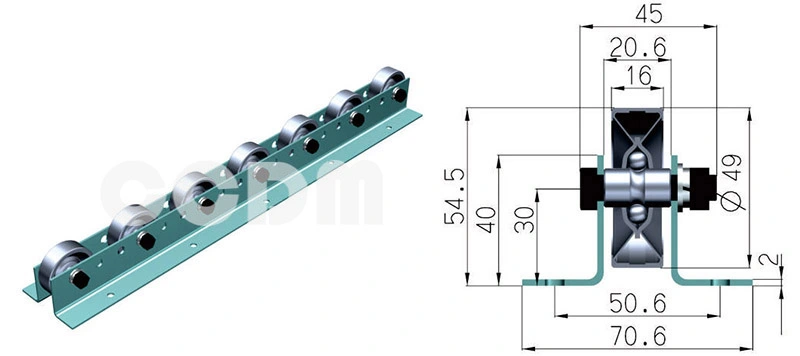 Top Selling Wear-Resistant Durable Pipe Fitting Wheel Track Conveyor